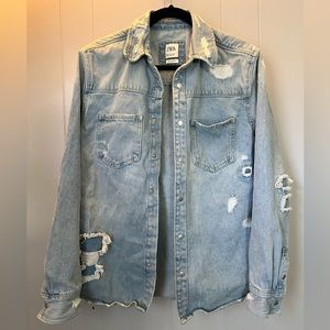 Zara Mens Jean Jacket Size M